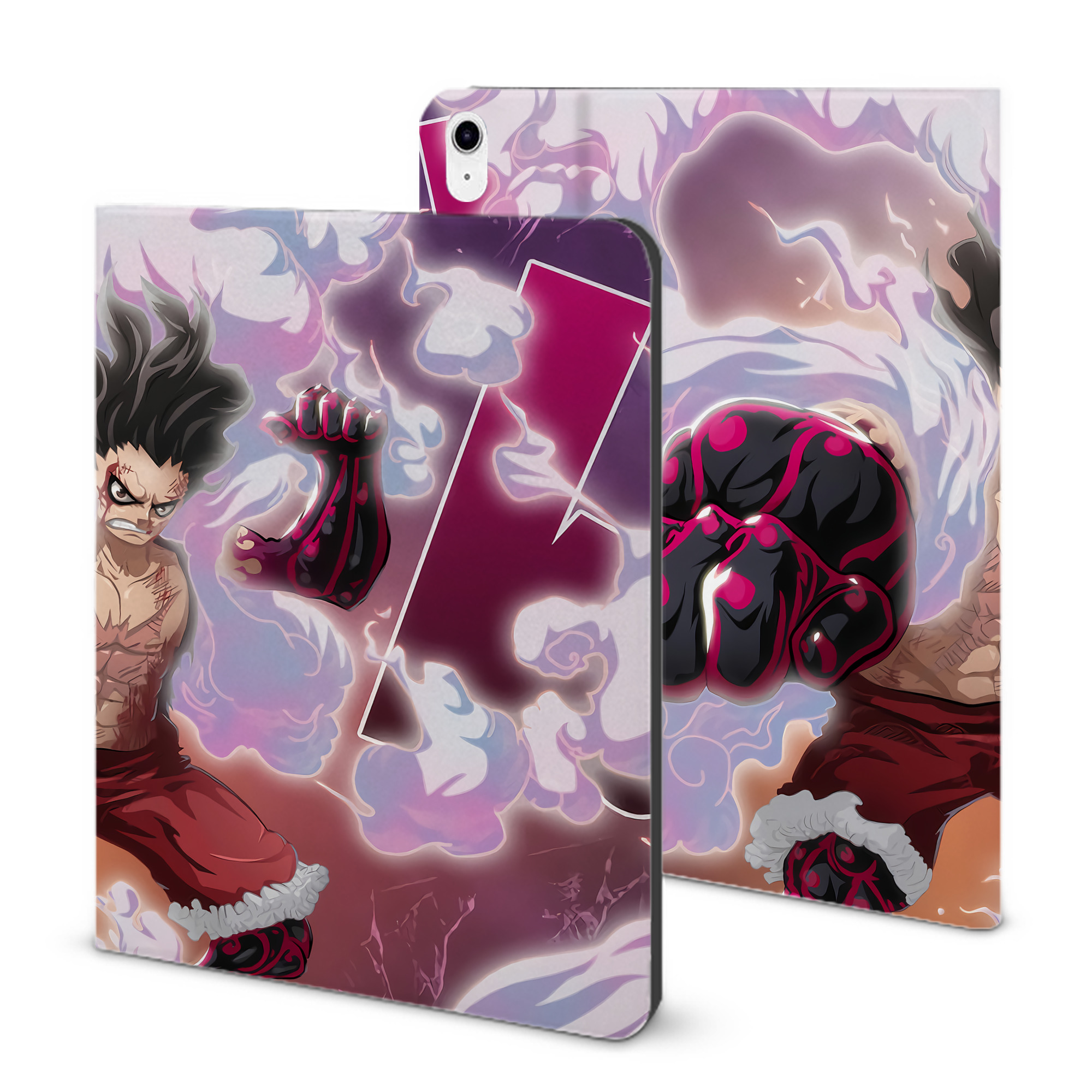 （画像用） ワンピース ONE PIECE IPad ケース ブック型 PUレザー TPU 耐衝撃 軽量 薄型 ペン収納なし 全面保護 IPad 各モデル対応